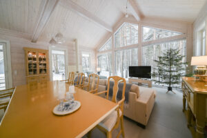 Finnlog Holzhaus Winter